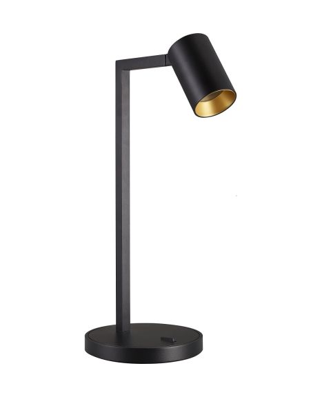 Oz K1 bordlampe, høyde 41 cm, Sort (RAL9005) / Gull mansjett