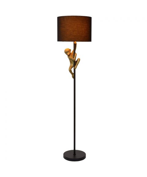 Chimp gulvlampe, høyde 150 cm, Sort/Gull