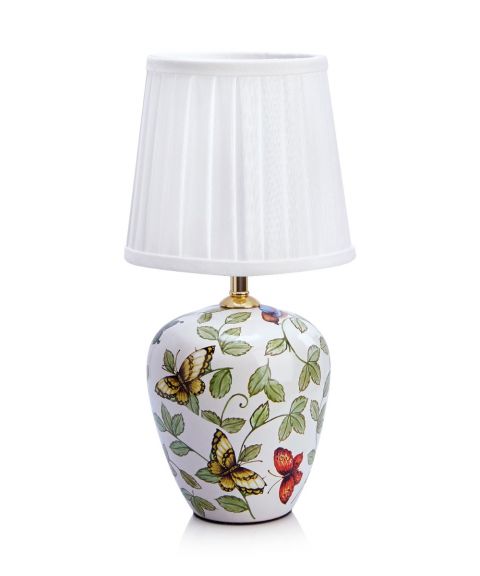Mansion bordlampe, høyde 33 cm, Mønstret/Hvit