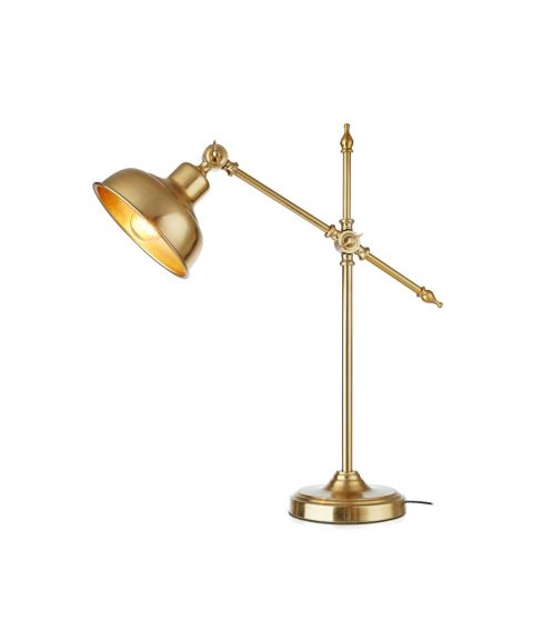 Grimstad bordlampe, høyde 56 cm, Mørk messing