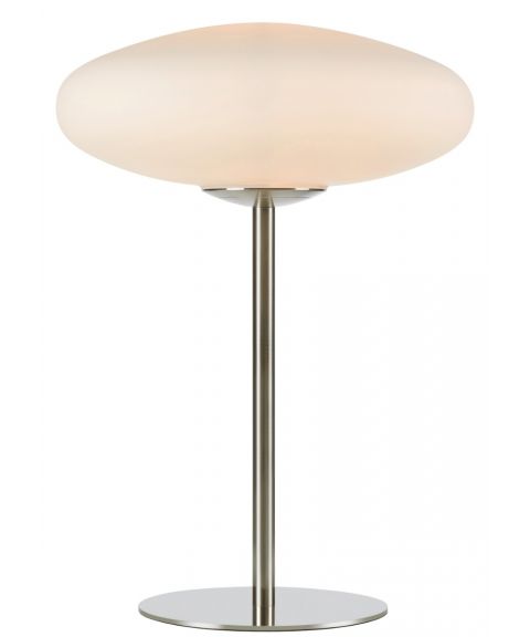 Locus bordlampe, høyde 40 cm, Stål / Opalhvitt glass