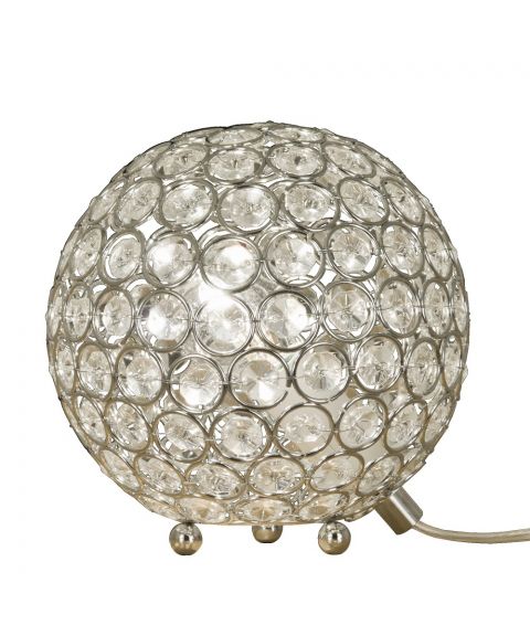 Bling bordlampe, diameter 15 cm, Krom