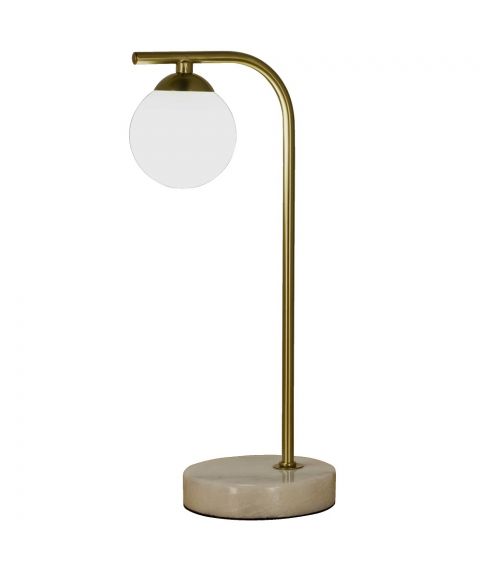 Orfeus LED bordlampe med dimmer, høyde 36 cm, Messing / Marmor