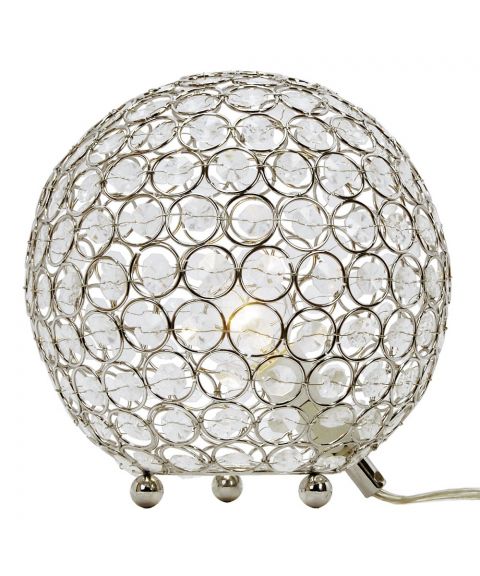 Bling bordlampe, diameter 20 cm, Krom