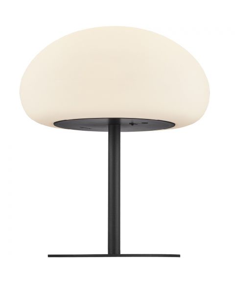 Sponge oppladbar bordlampe, høyde 40 cm, 3-Step Moodmaker™, IP65, Sort / Hvit