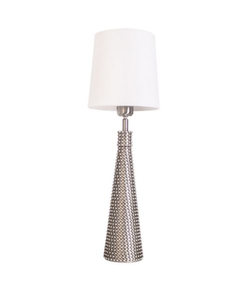 Lofty Slim bordlampe, høyde 54 cm, Satin/Hvit lampeskjerm