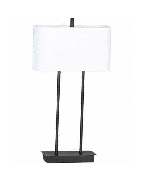 Luton bordlampe, høyde 56 cm, Sort/Hvit