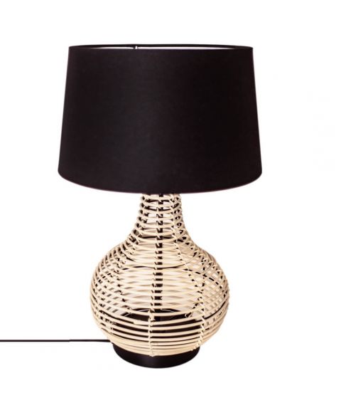 Granada bordlampe, høyde 52 cm, Natur / Sort