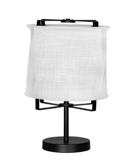 Softy bordlampe, høyde 50 cm, Matt Sort / Hvit skjerm