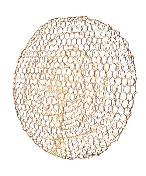 Hayden vegglampe, diameter 70 cm, dimbar LED 2700K 1000lm, Gull