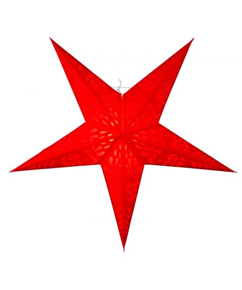 Fine papirstjerne, diameter 60 cm, uten oppheng, Rød (begrenset antall)