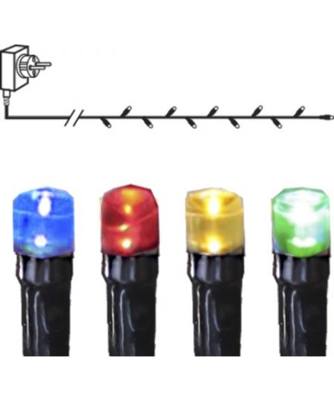 Serie Micro LED (x120) slynge 7 meter, Sort kabel, Flerfarget lys med chaser (begrenset antall)