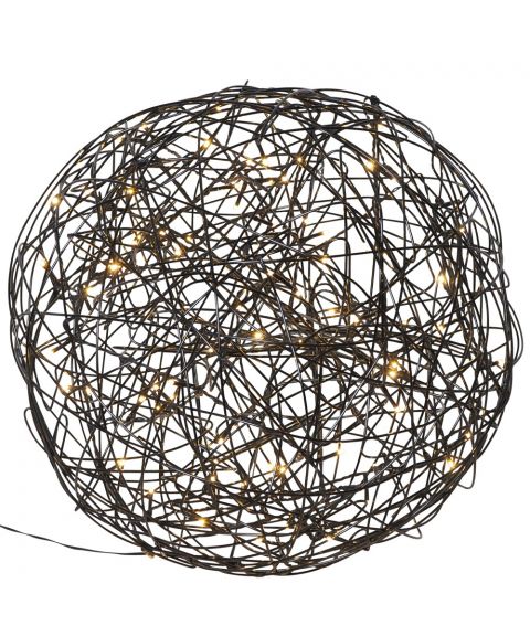 Trassel Ball, dekorlys for inne og ute, diameter 37 cm, Sort (Begrenset antall)