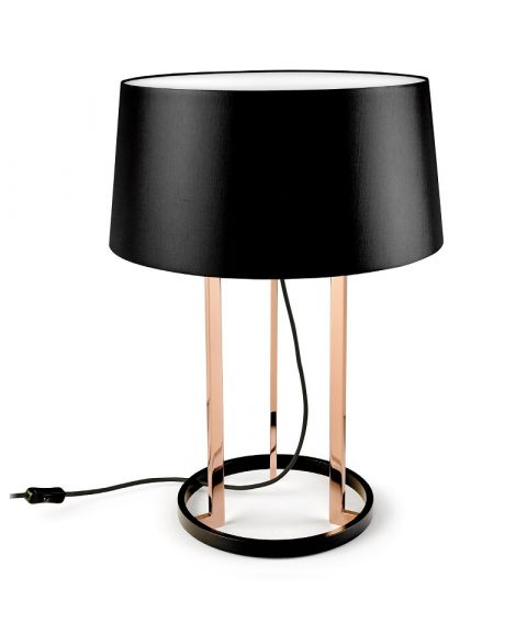 Premium bordlampe, høyde 59 cm, Kobber/Sort