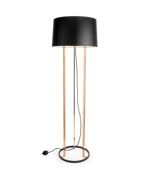 Premium gulvlampe, høyde 157 cm, Kobber/Sort
