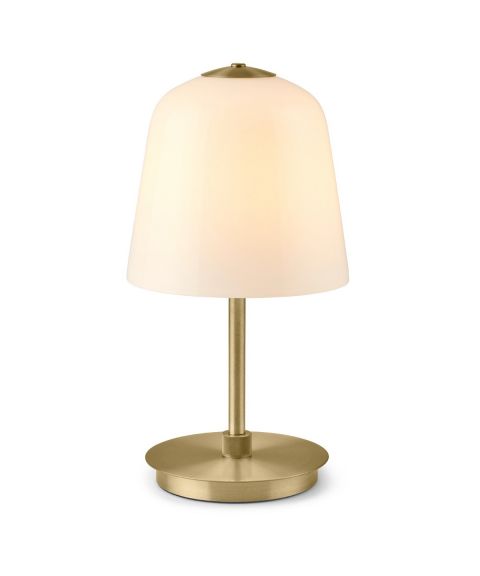 Room 49 oppladbar bordlampe, høyde 28 cm, Antikk / Opalhvitt glass